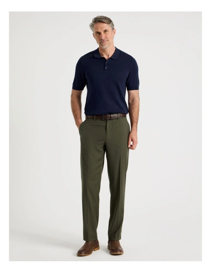 Non Iron Trouser in Khaki image 1