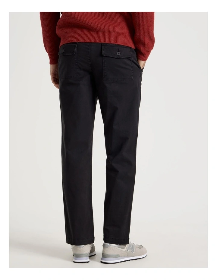 Elasticated Waist Pant in Black image 4