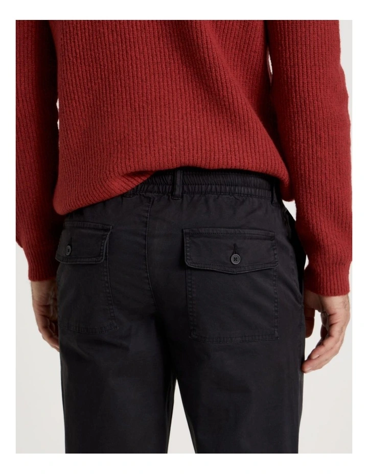 Elasticated Waist Pant in Black image 6