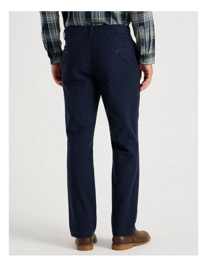 Brushed Elasticated Waist Pants in Navy image 4