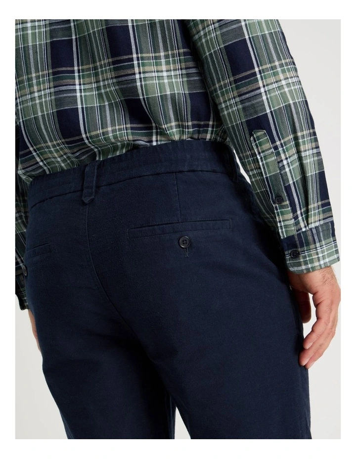 Brushed Elasticated Waist Pants in Navy image 5
