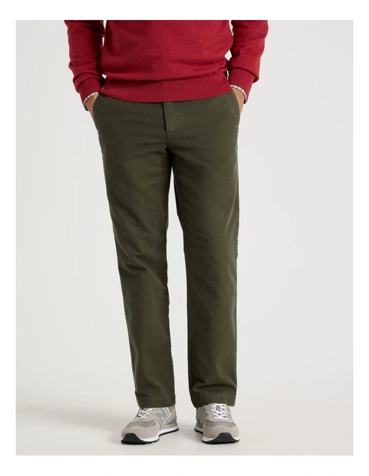 Brushed Elasticated Waist Pant in Khaki image 4