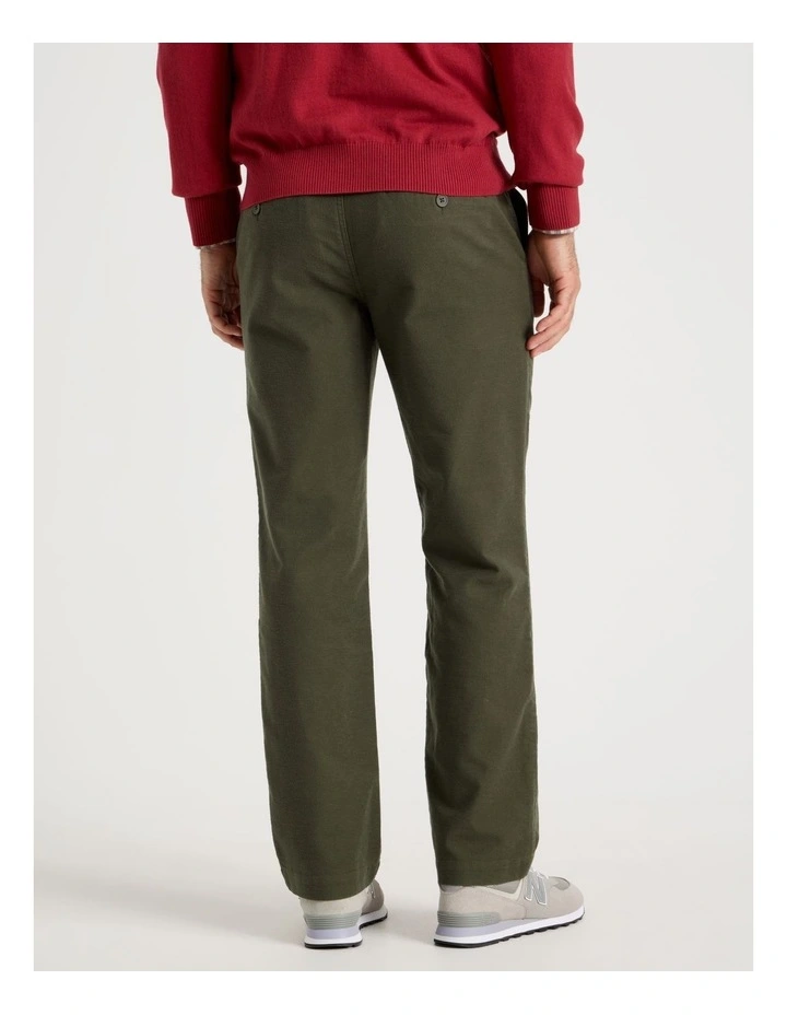 Brushed Elasticated Waist Pant in Khaki image 5