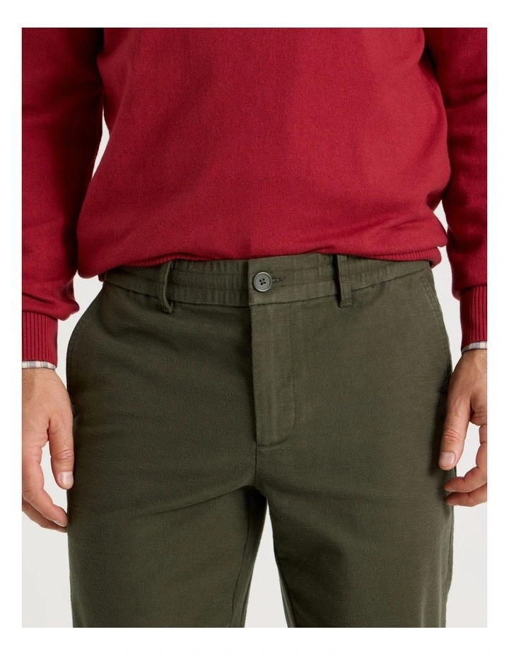 Brushed Elasticated Waist Pant in Khaki image 6