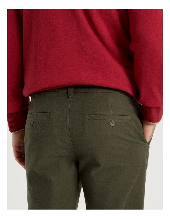 Brushed Elasticated Waist Pant in Khaki image 7