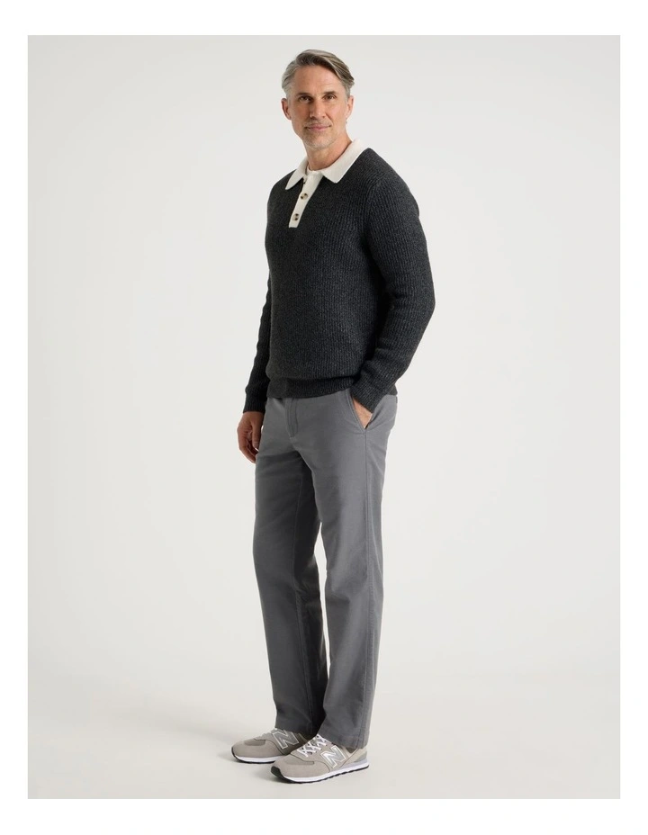 Brushed Elasticated Waist Pant in Grey image 3