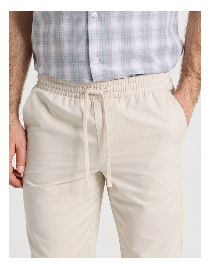 Cotton Pull On Pant in Bone image 4
