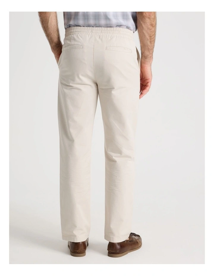 Cotton Pull On Pant in Bone image 5