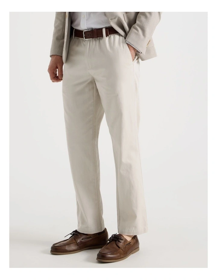 Cotton Linen Pant in Bone image 2