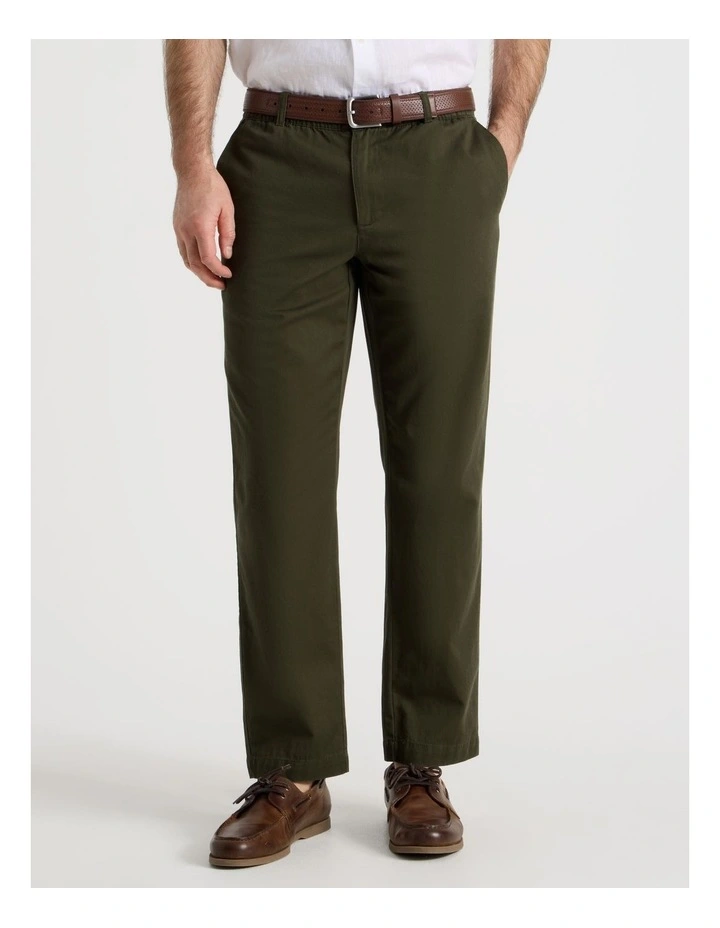 Cotton Linen Pant in Khaki image 2