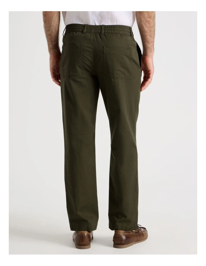 Cotton Linen Pant in Khaki image 5