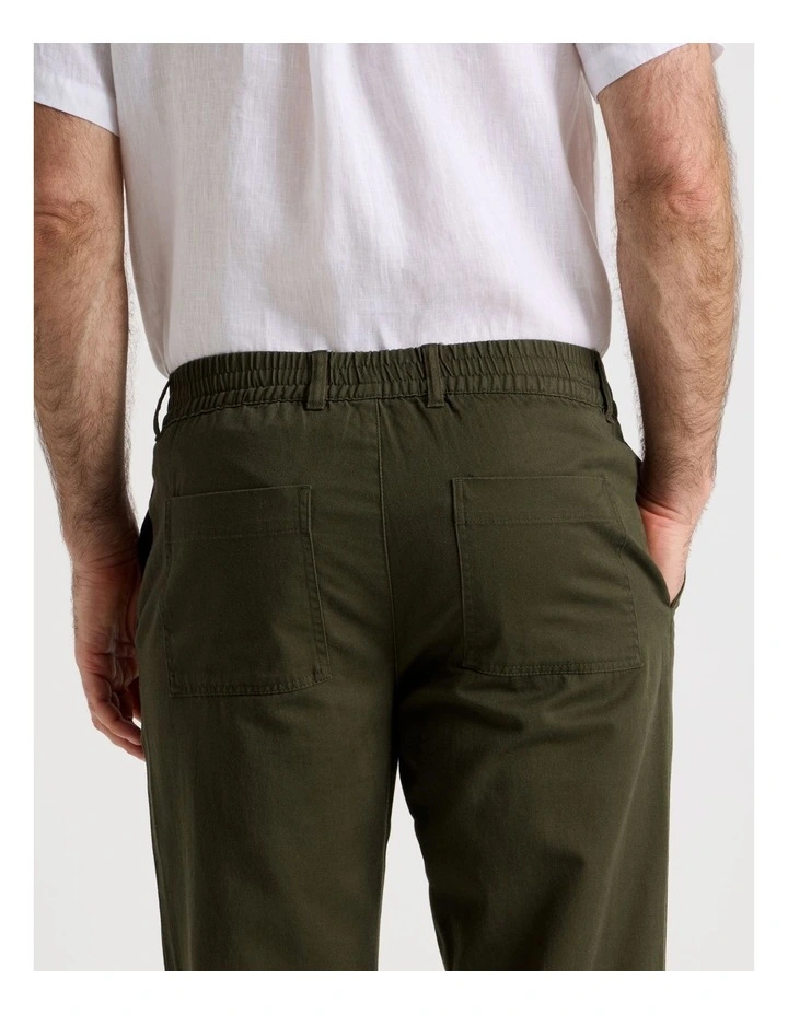 Cotton Linen Pant in Khaki image 6