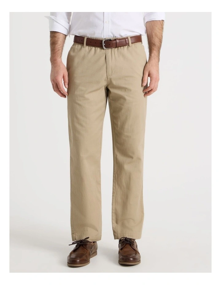 Cotton Linen Pant in Taupe image 2