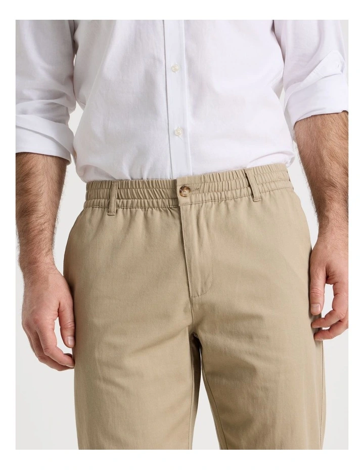Cotton Linen Pant in Taupe image 3