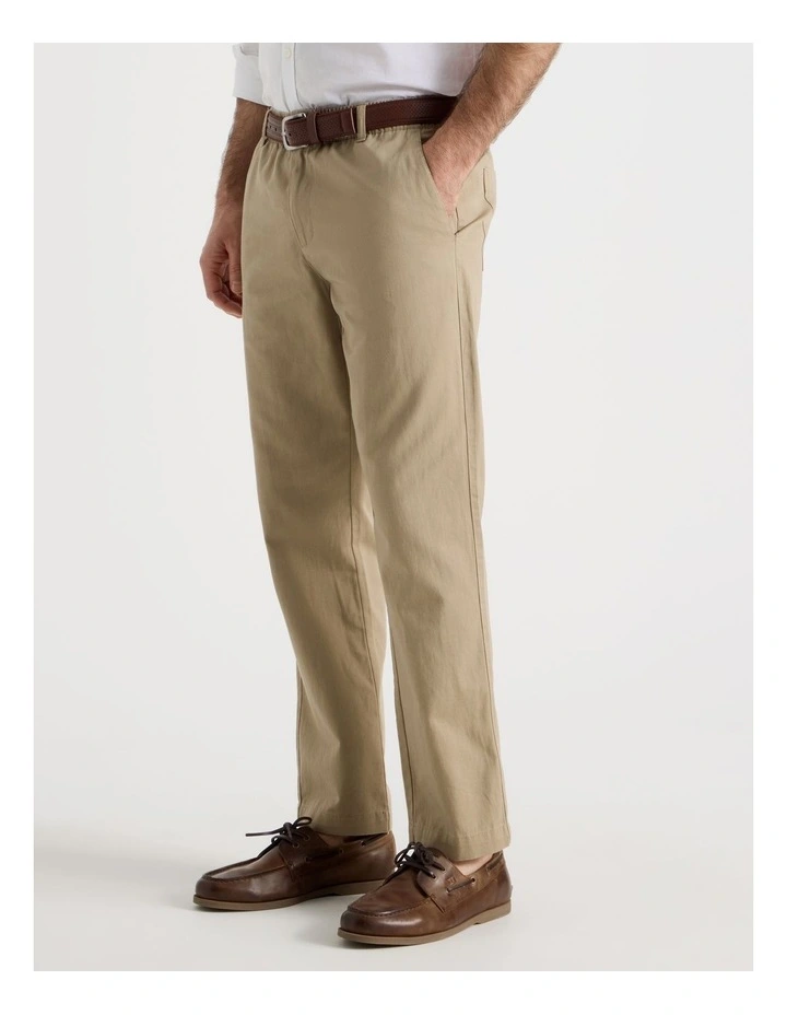 Cotton Linen Pant in Taupe image 4