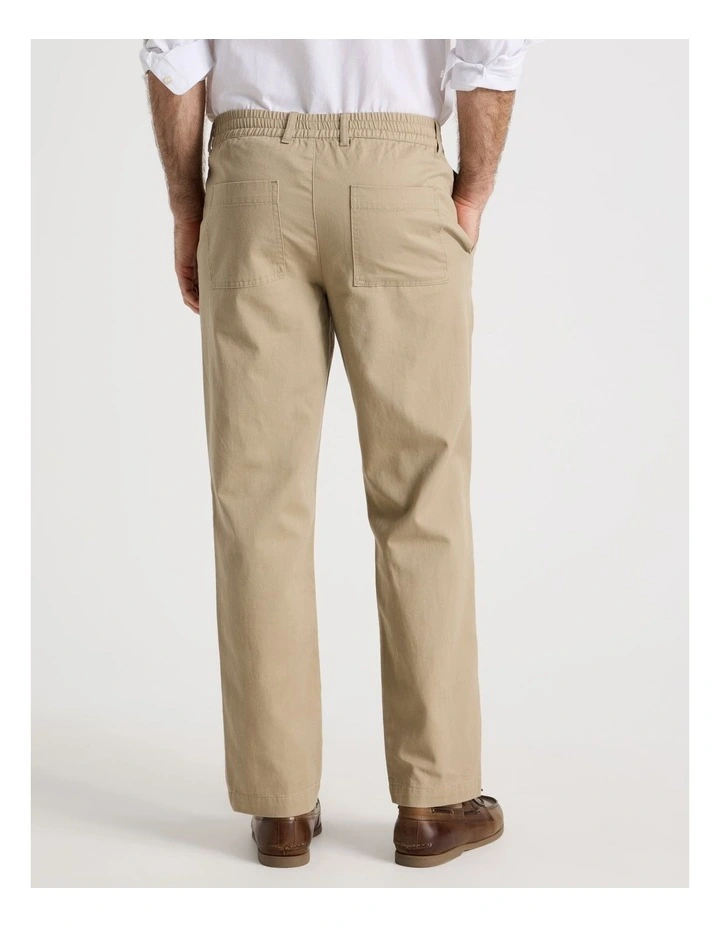 Cotton Linen Pant in Taupe image 5