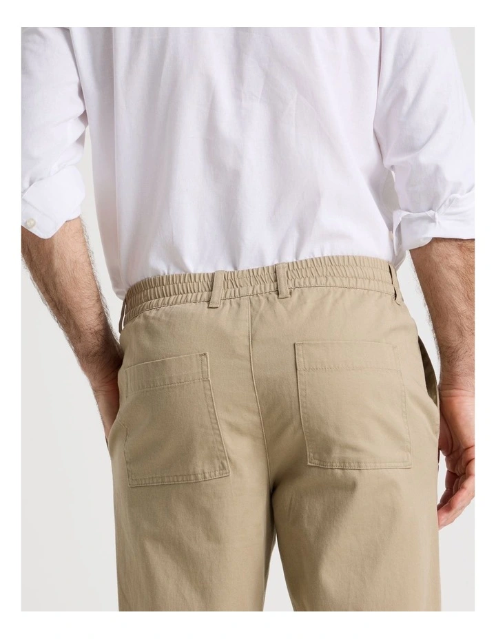 Cotton Linen Pant in Taupe image 6