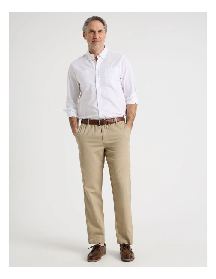 Cotton Linen Pant in Taupe image 7