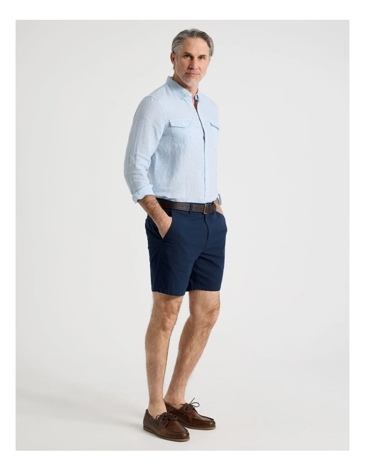 Chino Short in Navy image 3