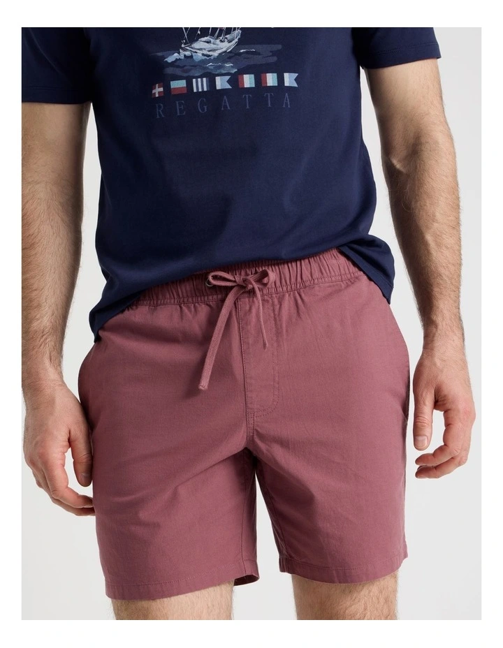 Deck Short in Claret image 4
