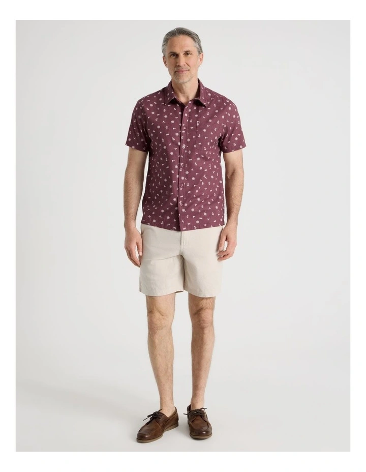 Cotton Linen Short in Sand image 1