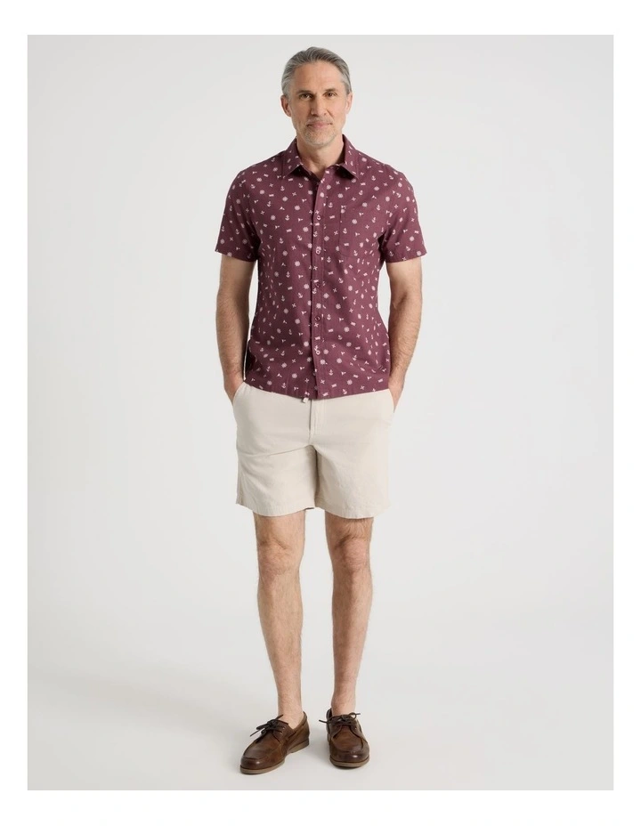 Cotton Linen Short in Sand image 7
