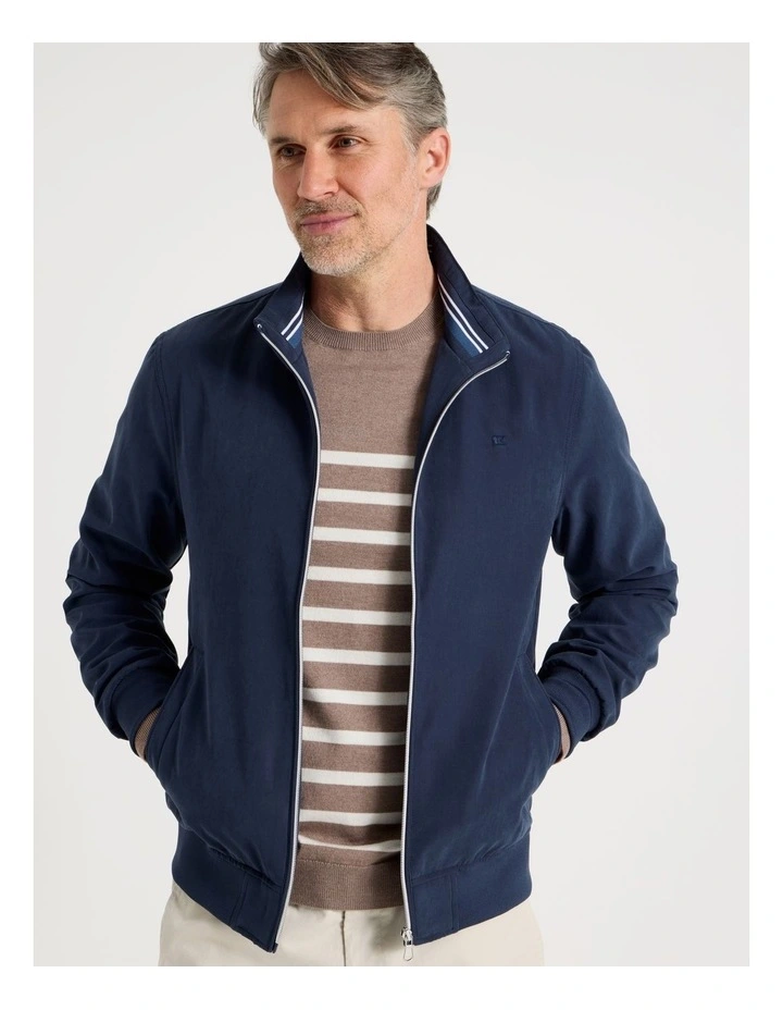 Micromoss Jacket in Navy image 3