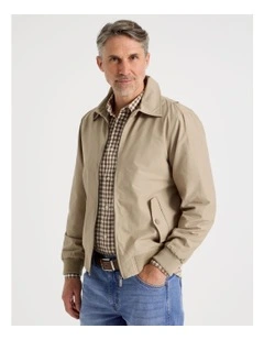 Nylon Twill Jacket in Taupe