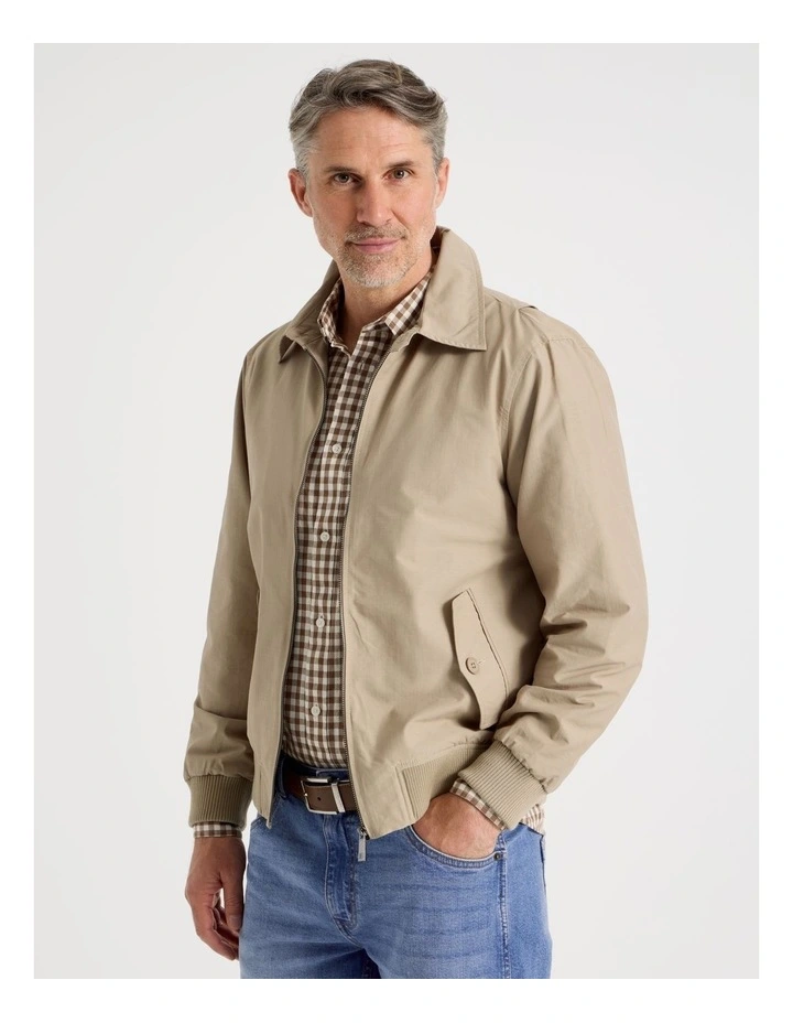 Nylon Twill Jacket in Taupe image 1