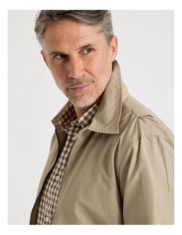 Nylon Twill Jacket in Taupe image 2