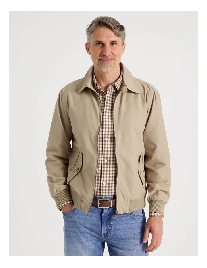 Nylon Twill Jacket in Taupe image 4