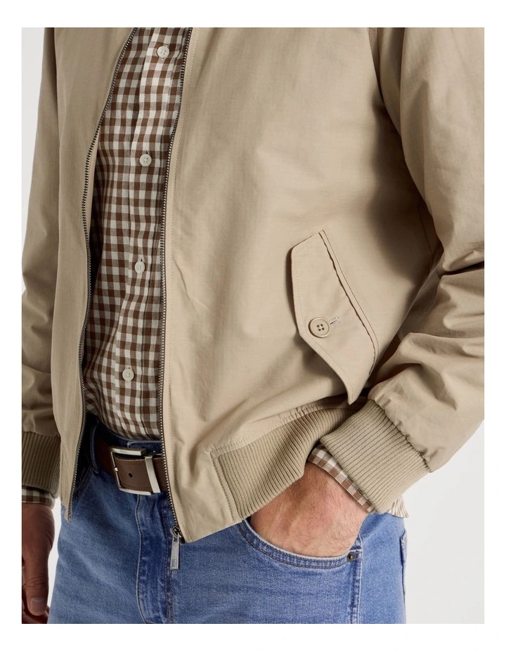 Nylon Twill Jacket in Taupe image 5