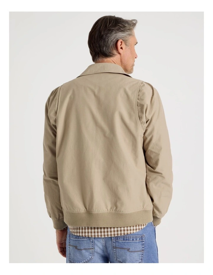 Nylon Twill Jacket in Taupe image 6