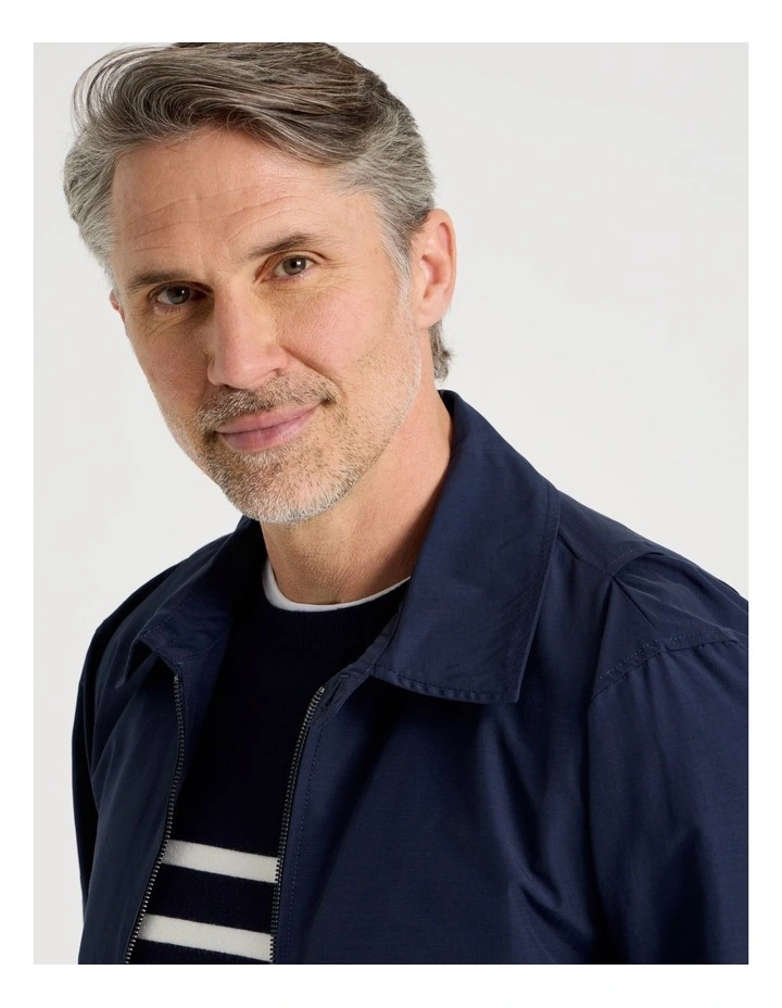 Nylon Twill Jacket in Navy image 3
