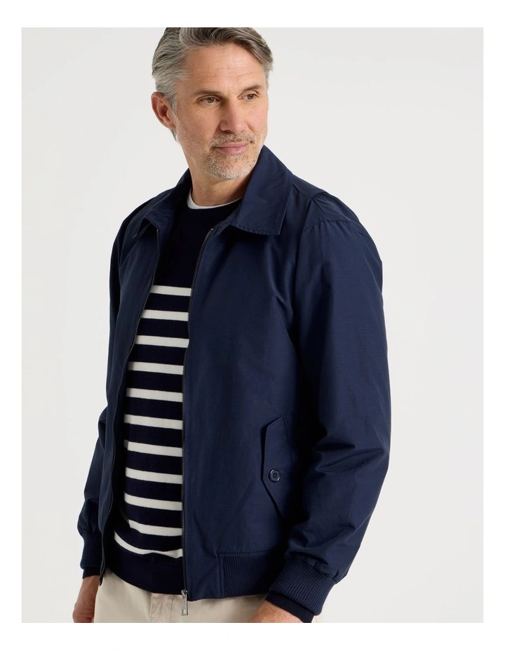 Nylon Twill Jacket in Navy image 5