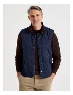 Quilted Gilet in Navy