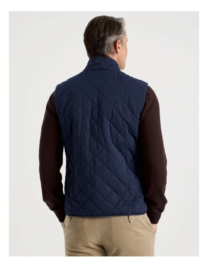 Quilted Gilet in Navy image 6