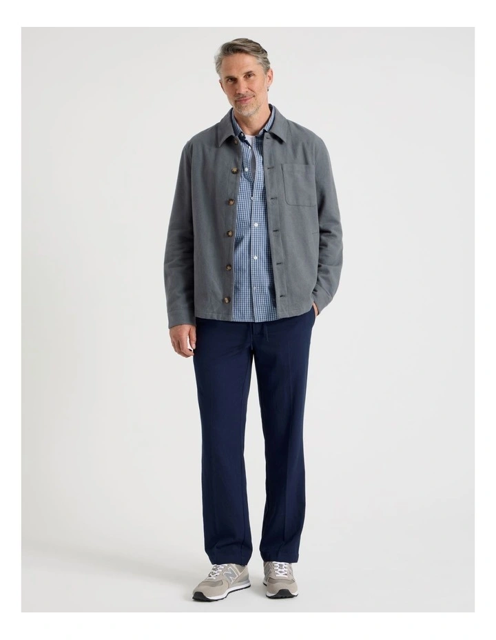 Utility Twill Jacket in Grey image 2