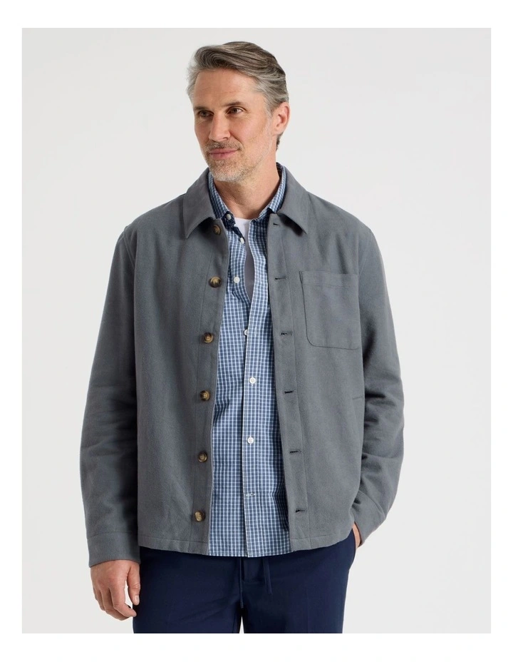 Utility Twill Jacket in Grey image 5