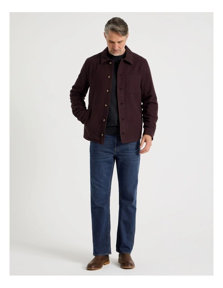 Utility Twill Jacket in Brown image 4