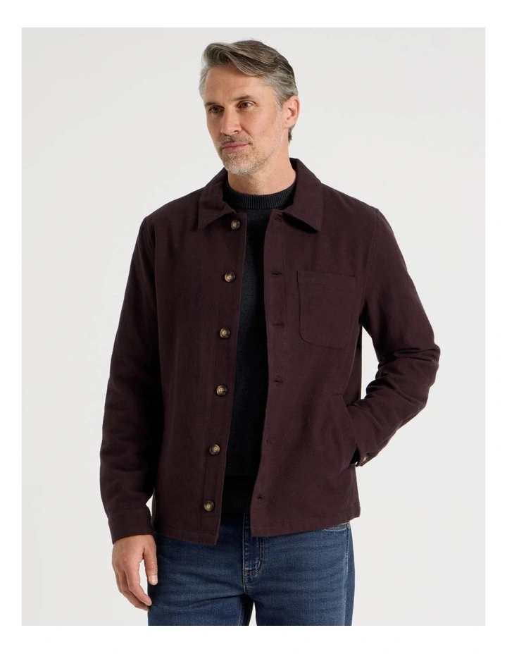 Utility Twill Jacket in Brown image 5