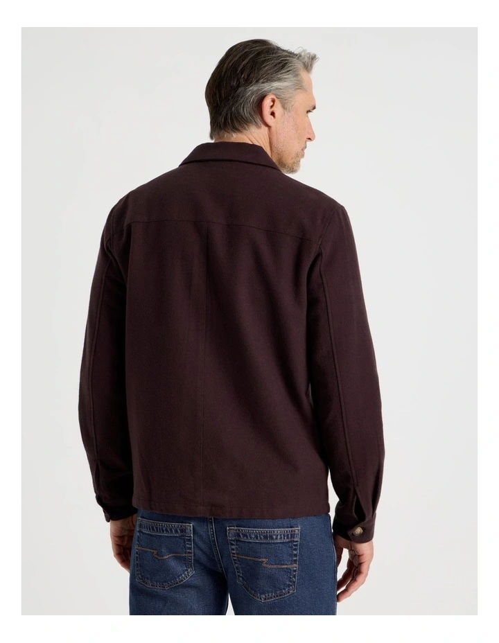 Utility Twill Jacket in Brown image 6