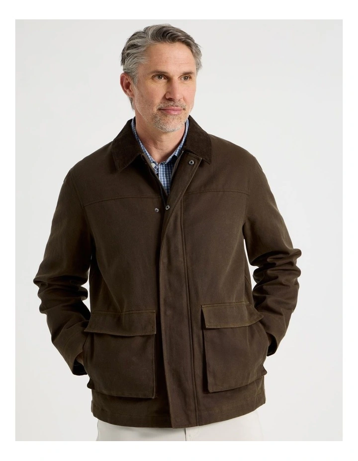 Waxed Jacket in Brown image 7