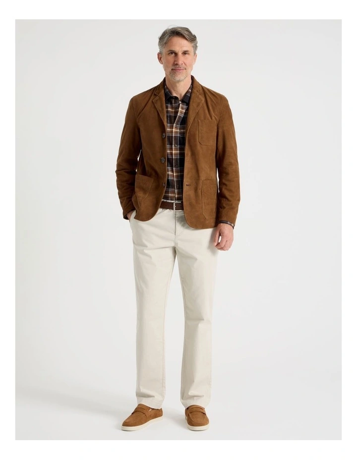 Suede Jacket in Brown image 3