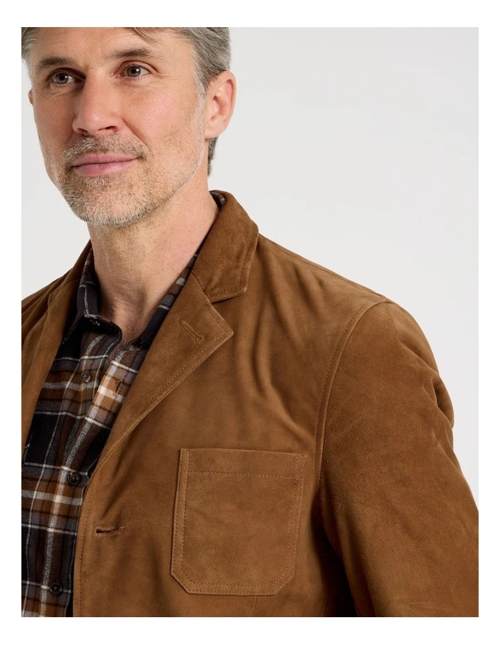 Suede Jacket in Brown image 6