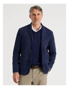 Suede Jacket in Navy