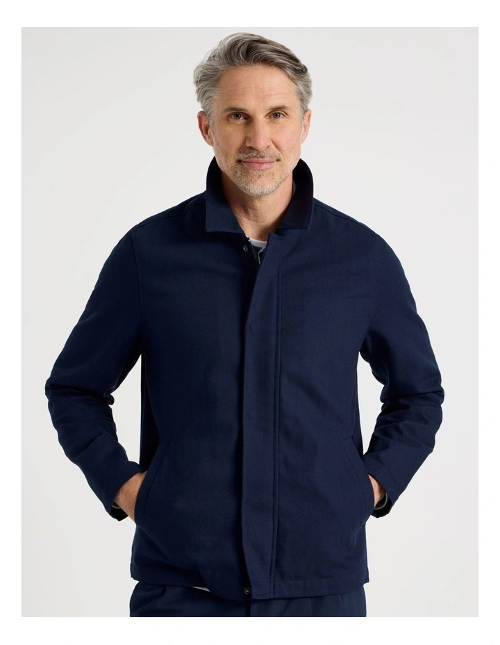 Canvas Utility Jacket in Navy image 3