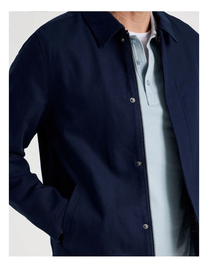 Canvas Utility Jacket in Navy image 7