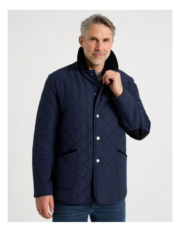 Quilted Jacket in Navy image 1