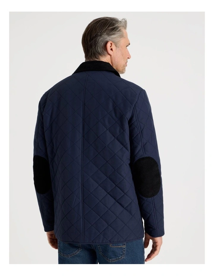 Quilted Jacket in Navy image 6